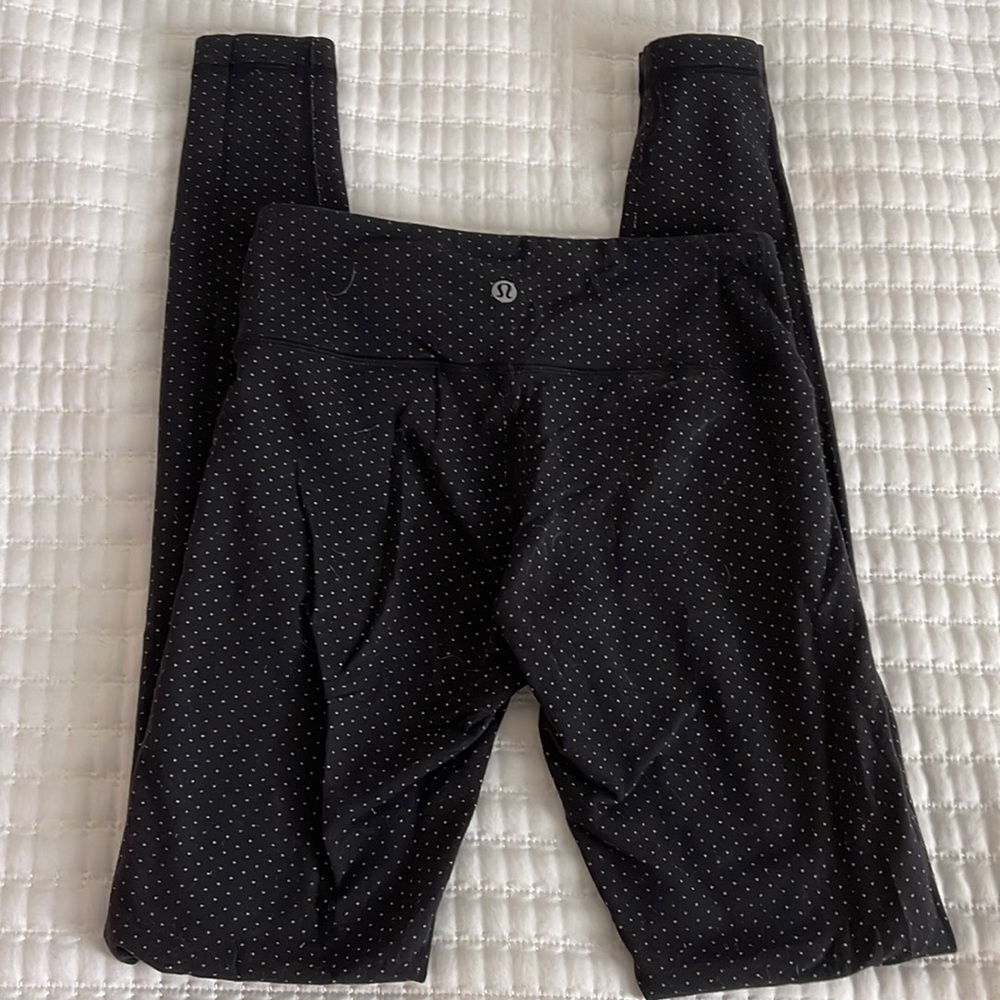 COPY - black polka dot lululemon leggings